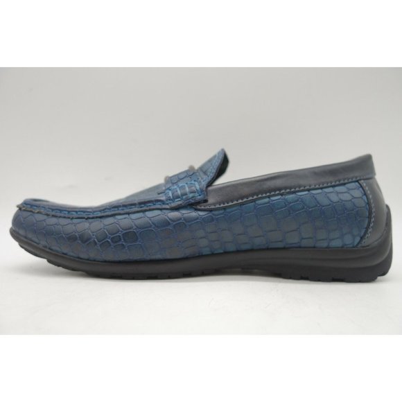 Stacy Adams Blue Alligator Print Slip On Driving Loafers Shoes Men\'s 7 M main image 9